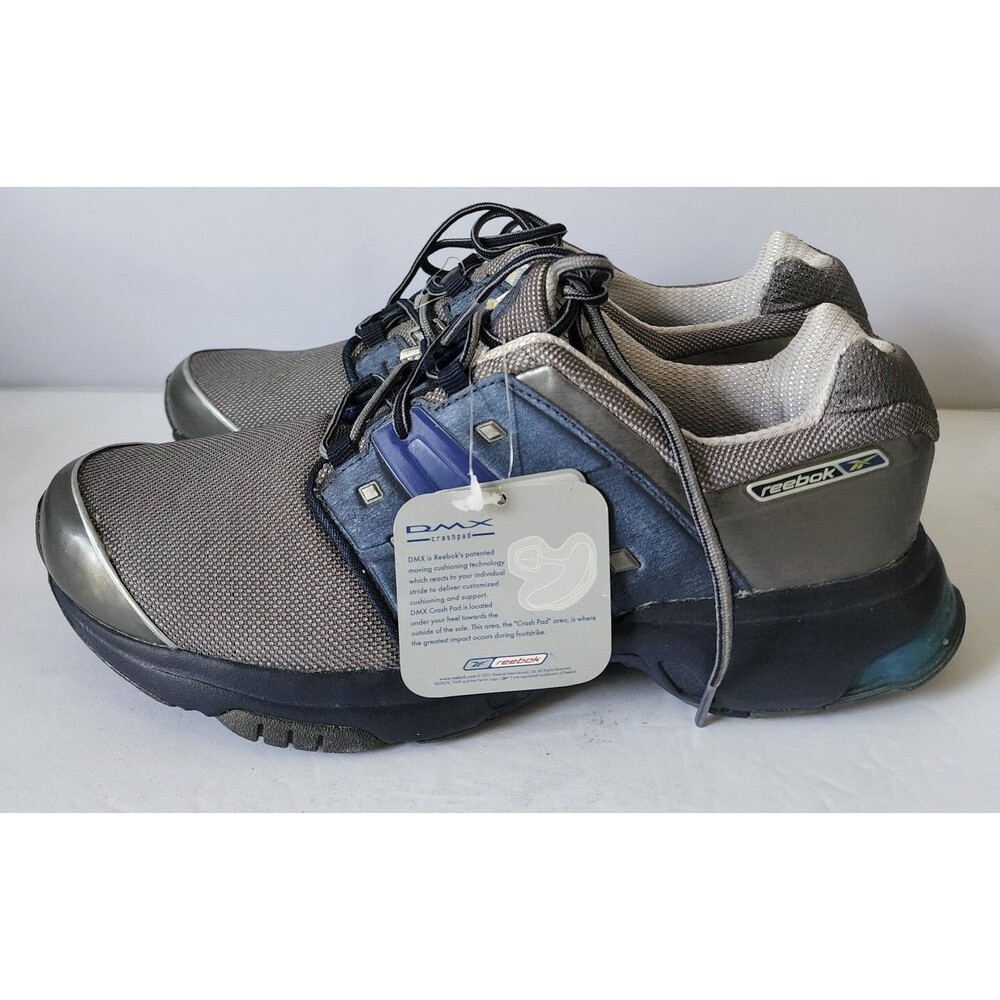 NEW Women's Reebok DMX Crashpad arch band Hyromove sneakers Silver & Blue sz 8